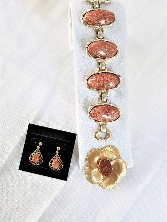 Vintage goldstone shop jewelry