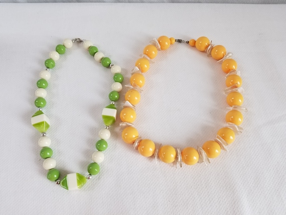 1980's Summer CHOKER BEADS  Lot of 2 - image 3
