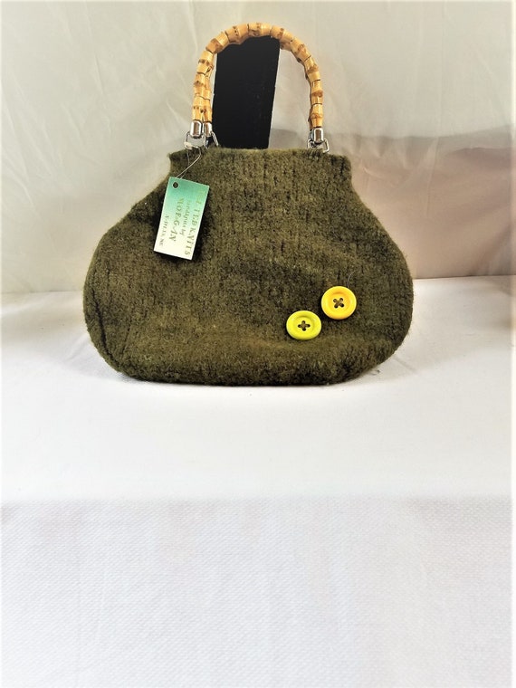 Vintage Felted Knit BERMUDA SHAPED Bag - image 1