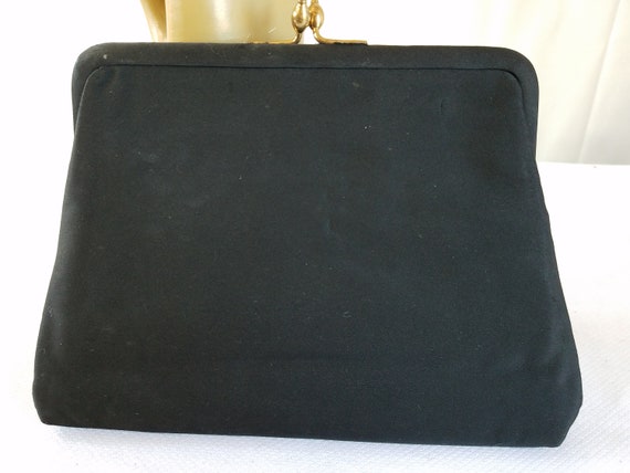 1940's-50's  INGBER BLACK CLUTCH Purse - image 3