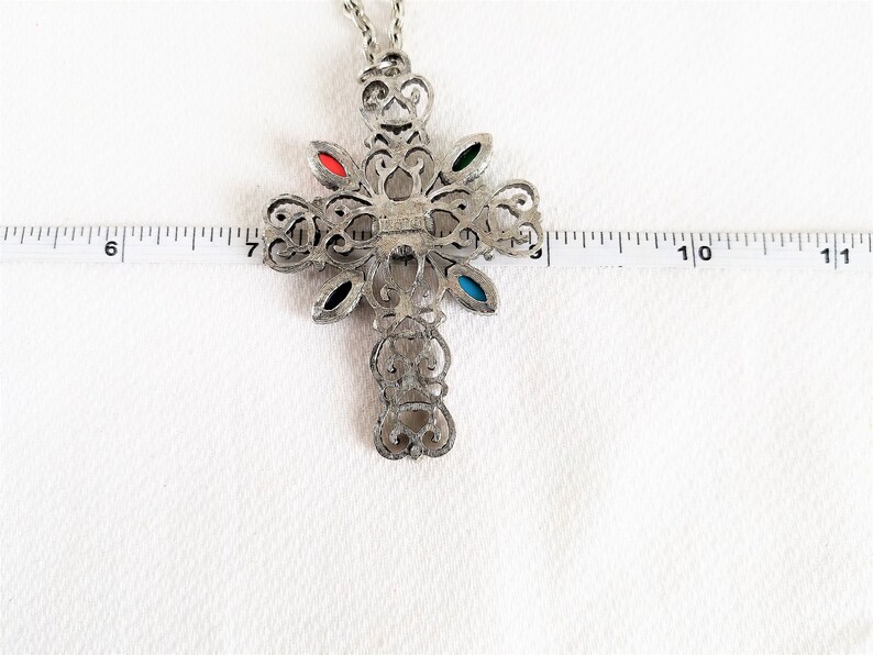 Vintage AVON CROSS STATEMENT Pendant 24 Chain