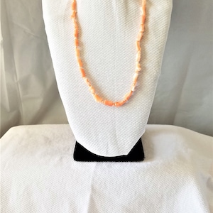 Vintage ANGEL SKIN CORAL Bead Necklace