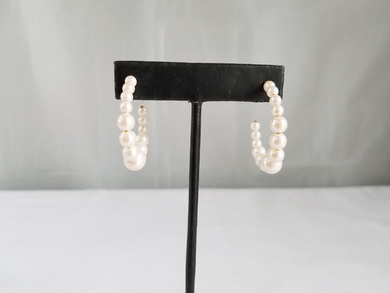 1980's-90's  Simulated PEARL Pierced Earring LOT … - image 5
