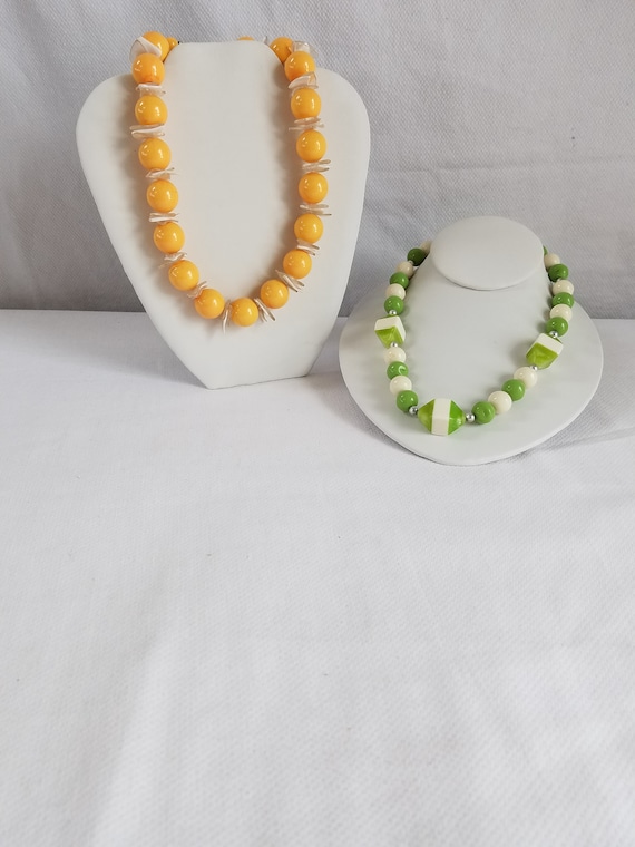 1980's Summer CHOKER BEADS  Lot of 2 - image 2