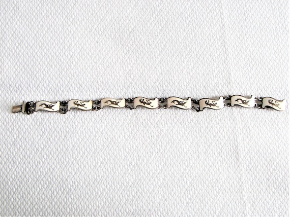 Vintage SIAM NIELLOWARE  WHITE Bracelet - image 1