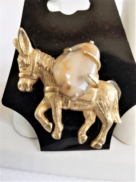 Vintage SIESTA / DONKEY BROOCH Pair - image 3