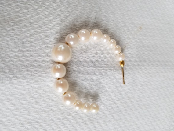 1980's-90's  Simulated PEARL Pierced Earring LOT … - image 6
