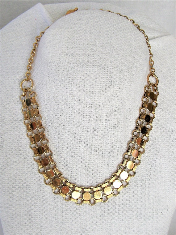 1960's-70's SARAH COVENTRY Goldtone 16 inch Choker