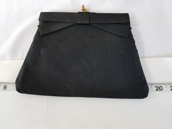 1940's-50's  INGBER BLACK CLUTCH Purse - image 6