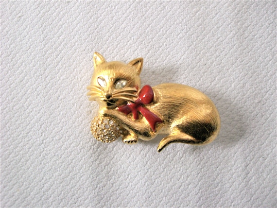 Vintage NAPIER CAT BROOCH - image 1