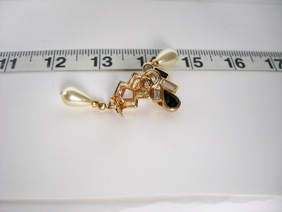 Vintage S.A.L. SWAROVSKI  Dangle Clip Earring - image 7