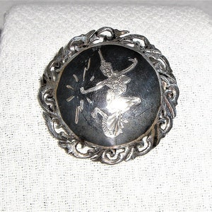 Vintage SIAM NIELLOWARE BROOCH