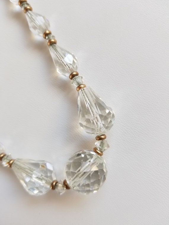 Vintage Faceted CRYSTAL BEAD Necklace - image 4