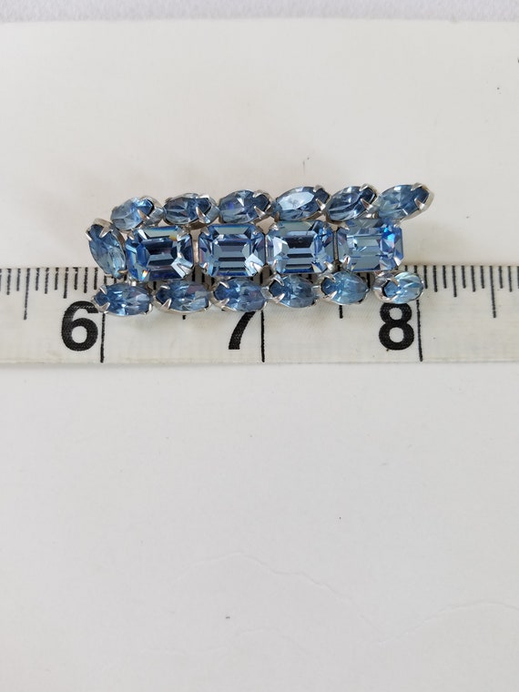 Vintage  WIESNER BROOCH Blue Stone - image 5