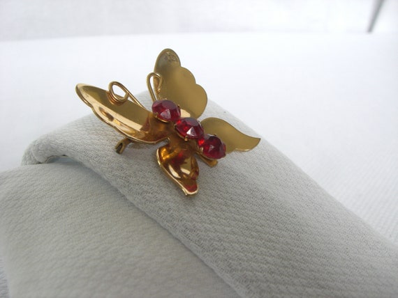 Vintage CORO Butterfly Brooch - image 5