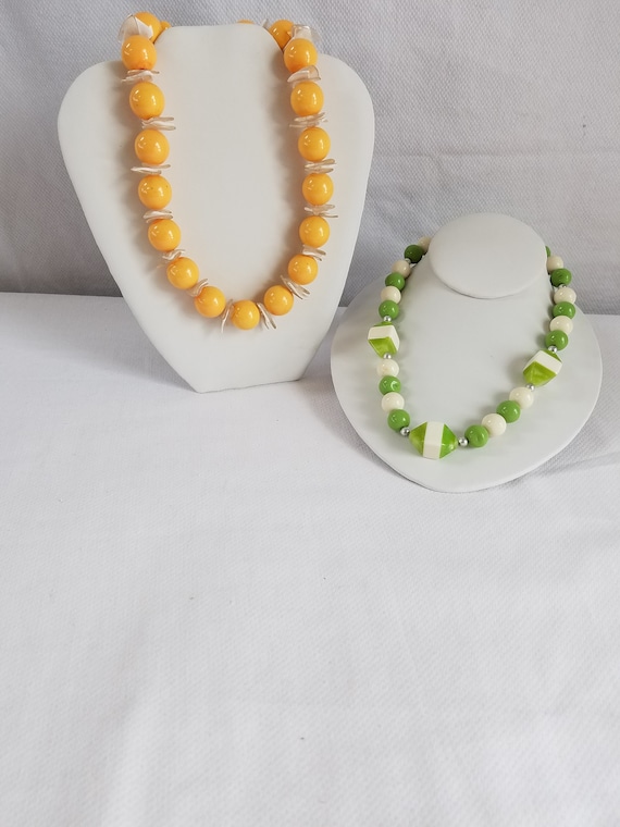 1980's Summer CHOKER BEADS  Lot of 2 - image 1