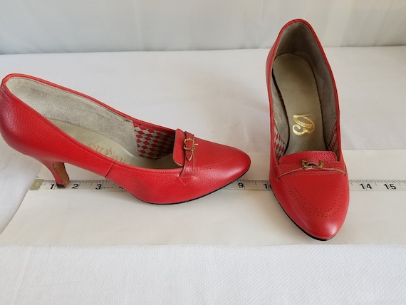 1950's-60's   BLOOMINGDALE'S  PAVANO  Red Leather… - image 3