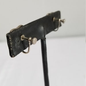 1950's-60's MORPHO BUTTERFLY WING Sweater Guard/ Clip & Screw Back Earrings Lot of 2 image 6