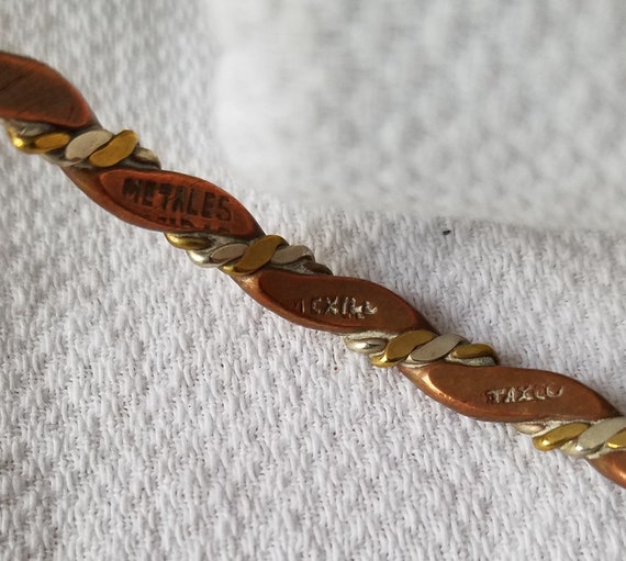 Vintage Handcrafted Copper BANGLE BRACELETS    Me… - image 8