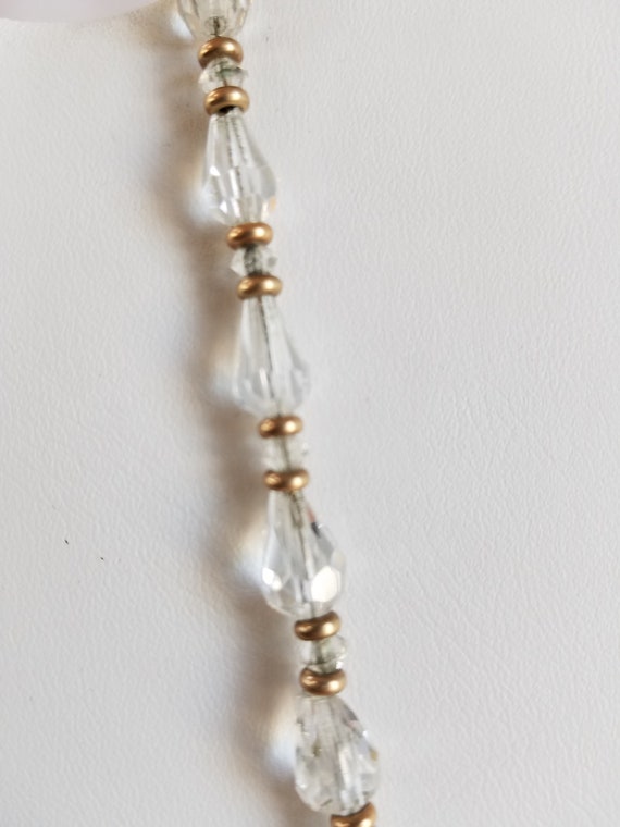 Vintage Faceted CRYSTAL BEAD Necklace - image 3