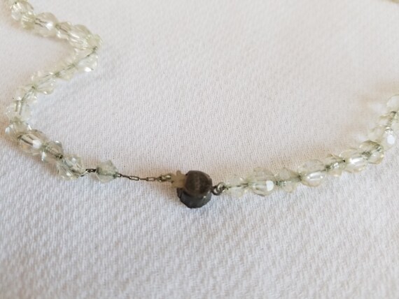 Vintage Graduated Faceted CRYSTAL BEAD NECKLACE - image 6