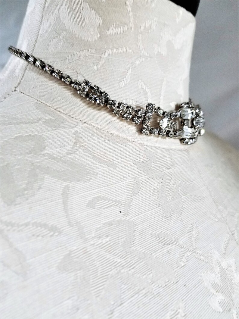 Vintage RHINESTONE CHOKER NECKLACE