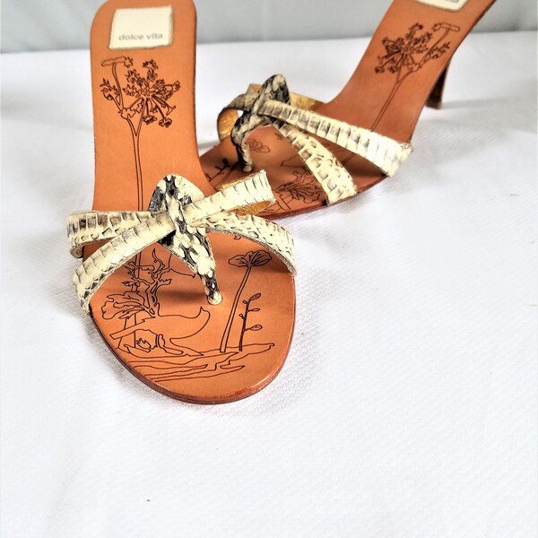 dolce vita snakeskin mules
