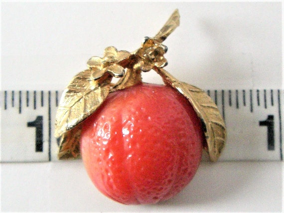 1960's NAPIER ORANGE FRUIT Brooch - image 4