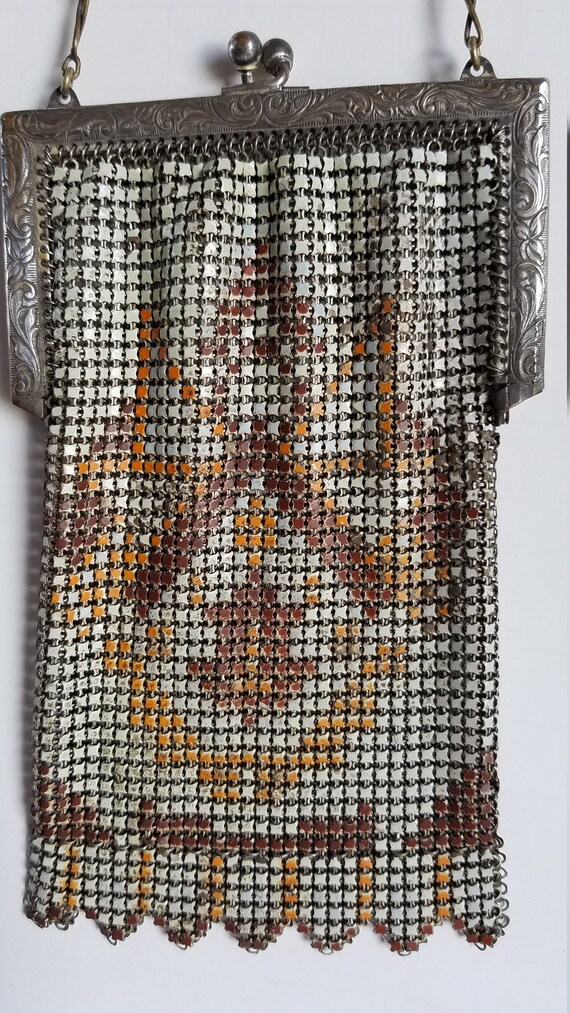 1920's-30's ENAMEL MESH BAG