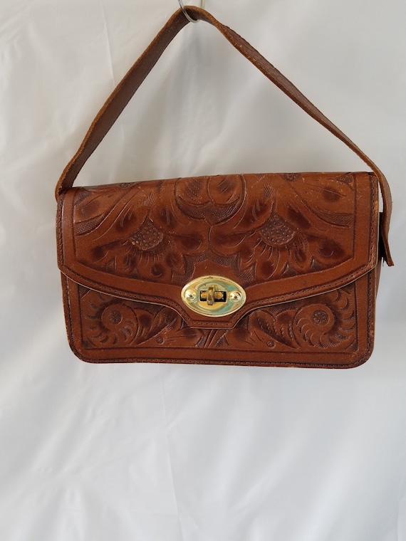 1950's-60's HAND TOOLED HANDCRAFTED Purse  Gaitan… - image 1