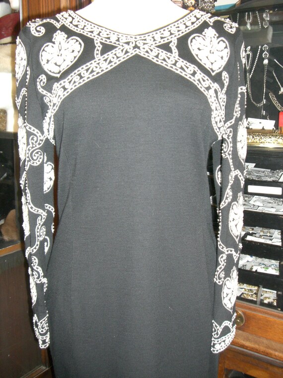 Robe Longue Manches Adrienne Vittadini Noire - Taille M - Pour Le Travail
