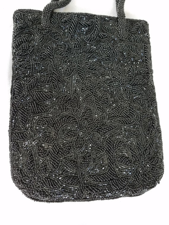 1980's-90's  Sharmark - Las Vegas  Black BEADED P… - image 3