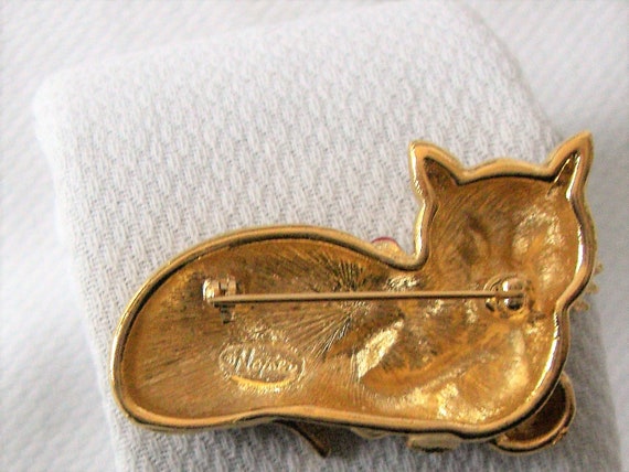 Vintage NAPIER CAT BROOCH - image 2