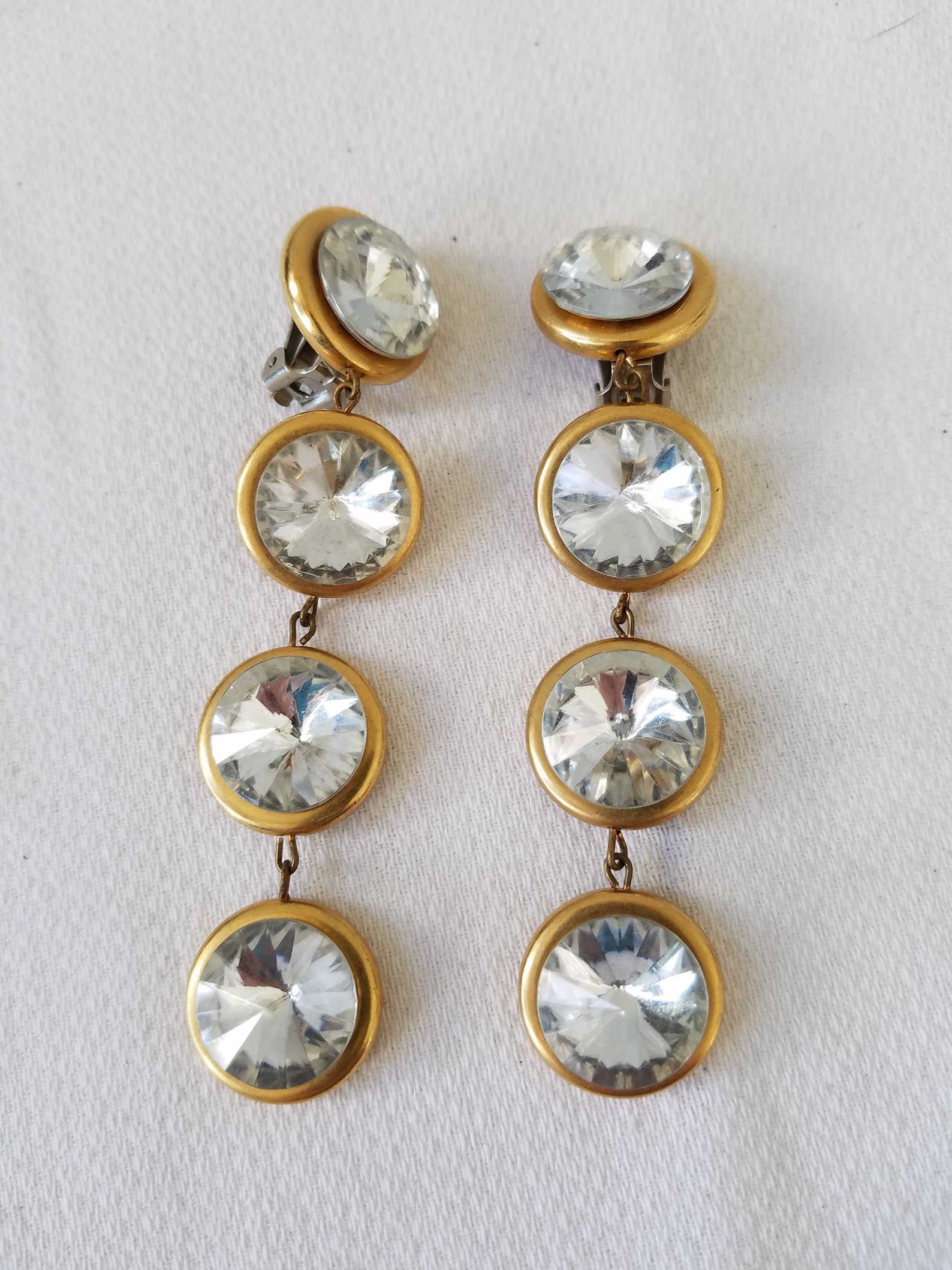 Vintage DANGLE CLIP EARRINGS Lot of 2 Etsy