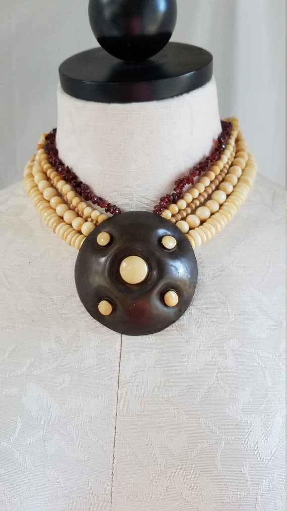 1990's BOHO Style STATEMENT CHOKER Gem