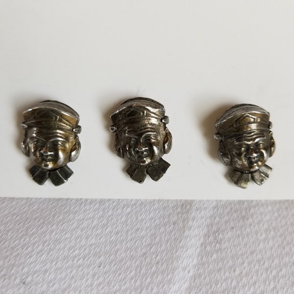 Vintage " H. POMERANTZ "  Tuxedo Shirt Studs  Set of 3