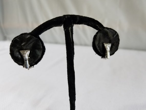 Vintage BOGOFF RHINESTONE Clip On Earrings - image 4