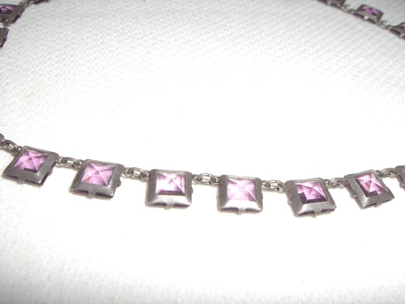 1920's-1930's ART DECO Sterling Choker Necklace - image 5