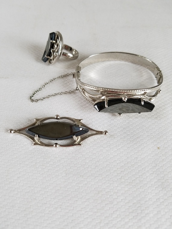WHITING & DAVIS Vintage Jewelry 3 Piece Set - image 1