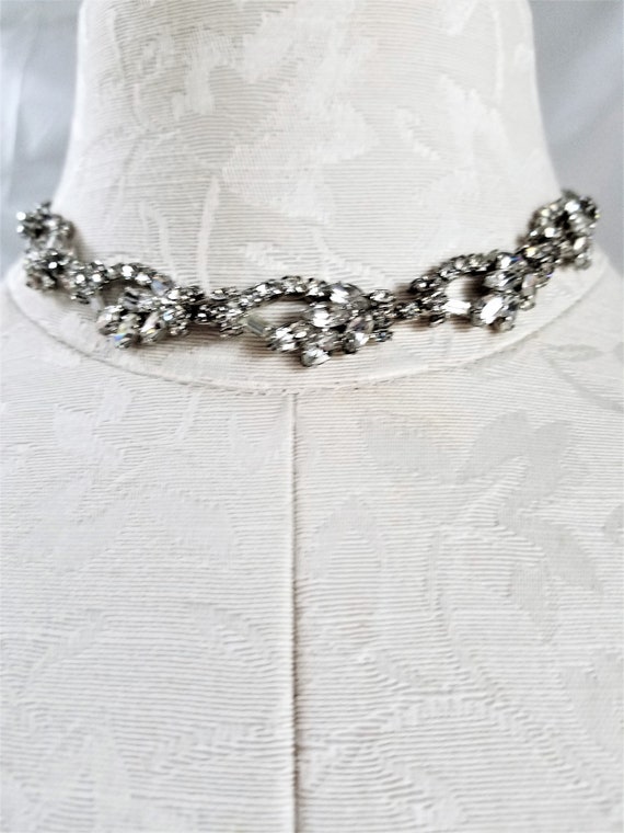 Vintage RHINESTONE CHOKER NECKLACE