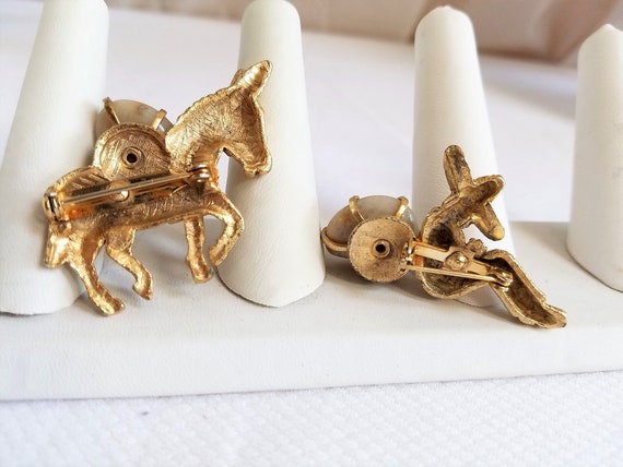 Vintage SIESTA / DONKEY BROOCH Pair - image 5