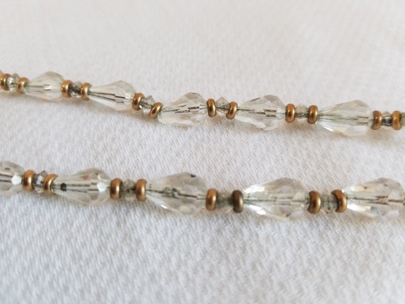 Vintage Faceted CRYSTAL BEAD Necklace - image 10