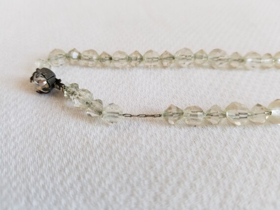 Vintage Graduated Faceted CRYSTAL BEAD NECKLACE - image 8
