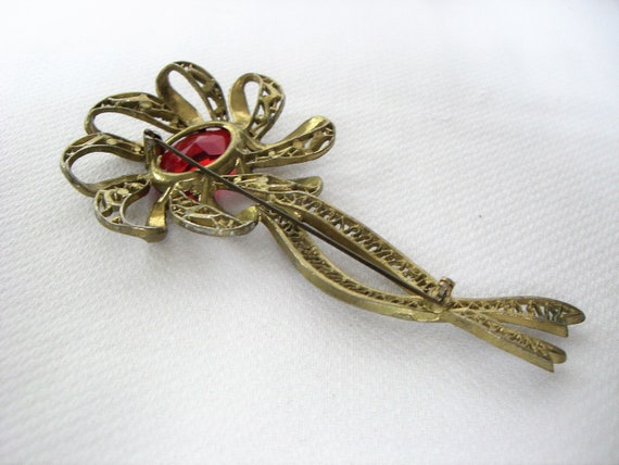 Bold Vintage STATEMENT FLOWER BROOCH - image 6