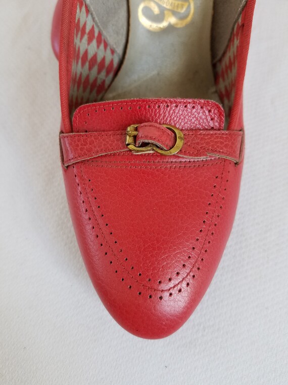 1950's-60's   BLOOMINGDALE'S  PAVANO  Red Leather… - image 5