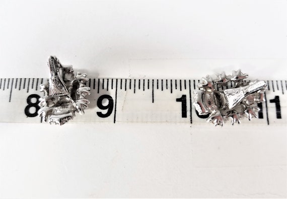 Vintage BOGOFF RHINESTONE Clip On Earrings - image 7