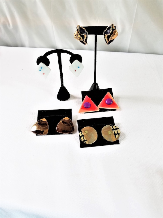 1980's HANDCRAFTED EARRING COLLECTION  Pierced