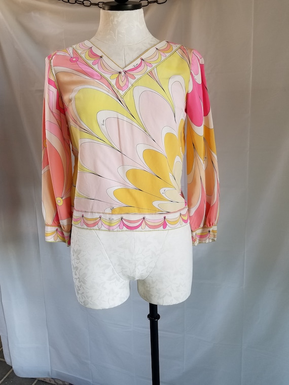 1960's-70's EMILIO PUCCI Silk Blouse