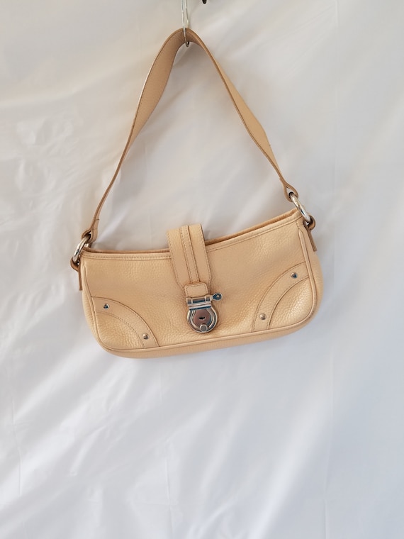 Vintage Burberry Leather Saddle Shoulder Bag