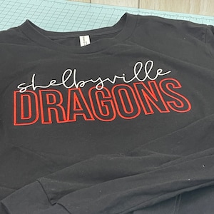 Custom Embroidered Spirit Wear Long Sleeve Shirt Sweatshirt
